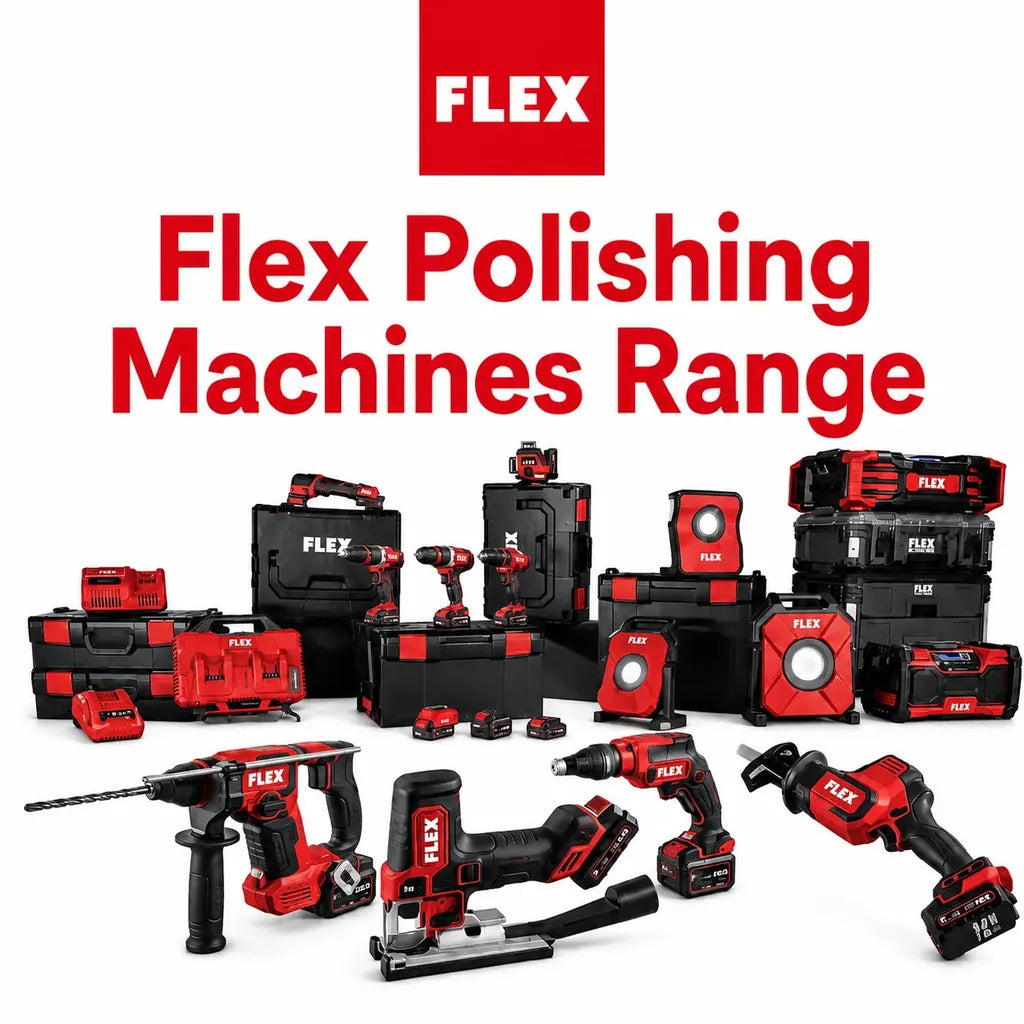 Flex polishing machines and cordless tools range - CA Detailing