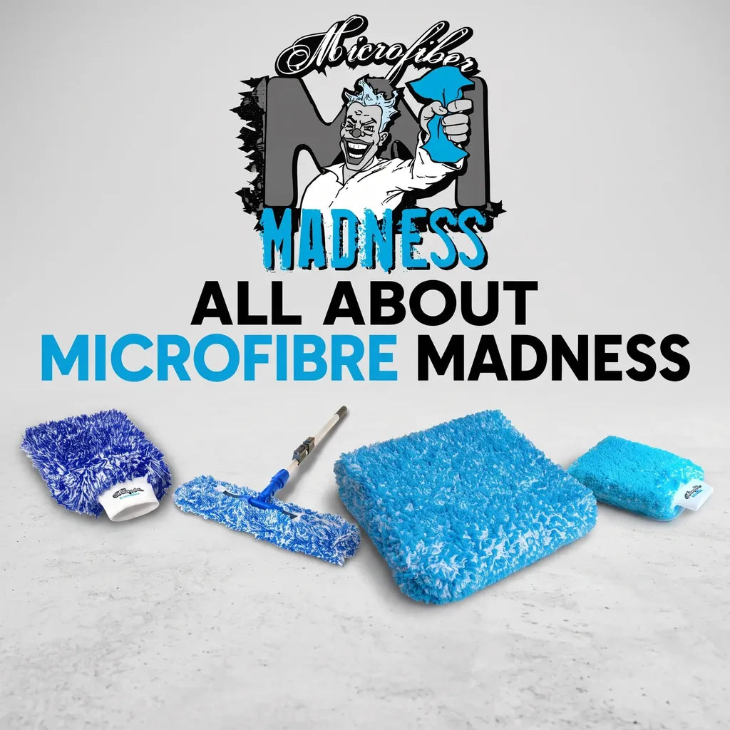 Microfibre Madness wash mitts, wash pad and drying towel - CA Detailing