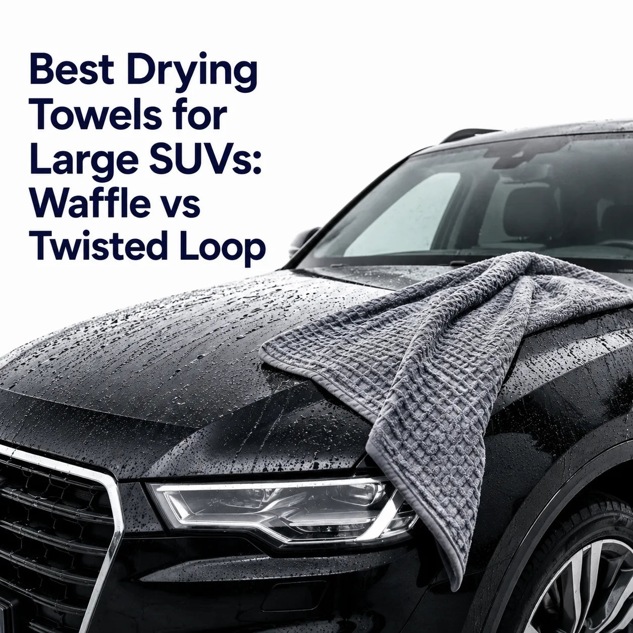 Waffle weave and twisted loop drying towels compared for large SUVs - CA Detailing