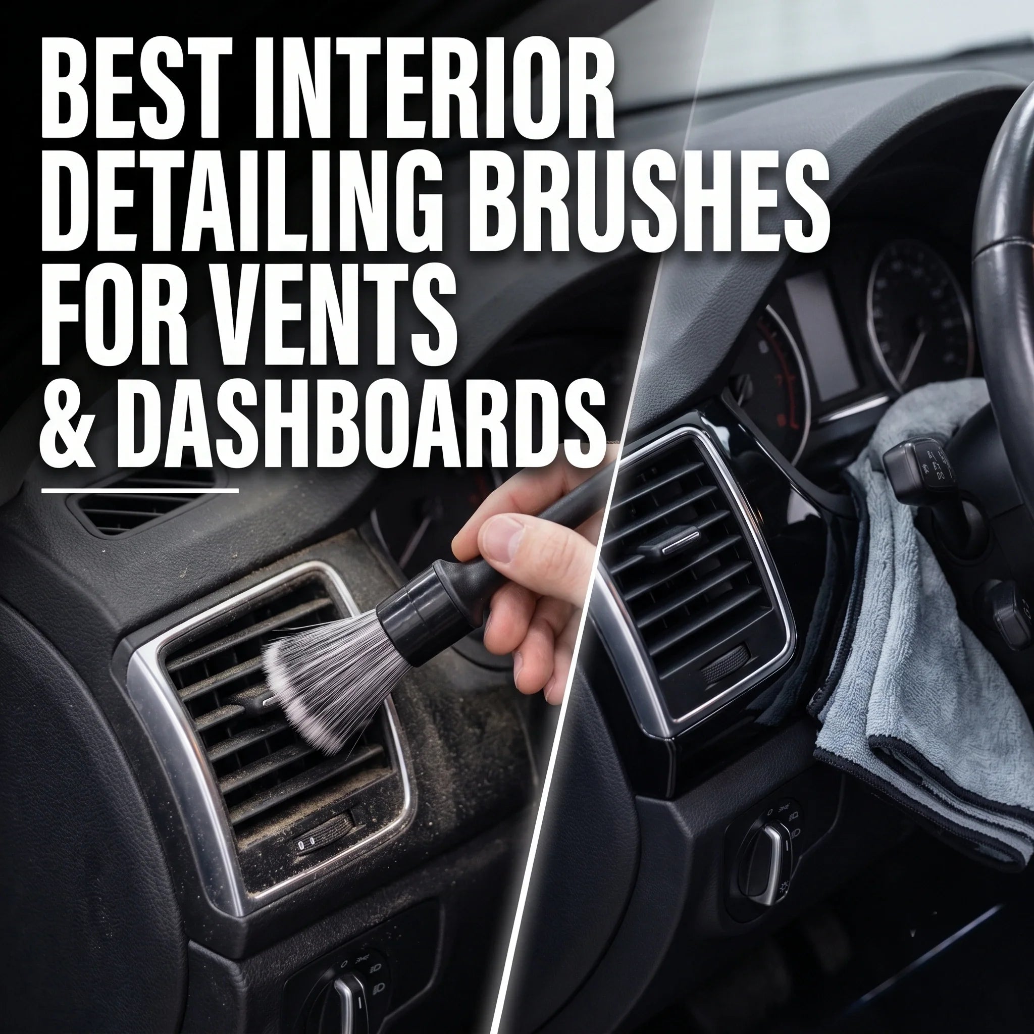 Interior detailing brushes for cleaning car vents and dashboards - CA Detailing