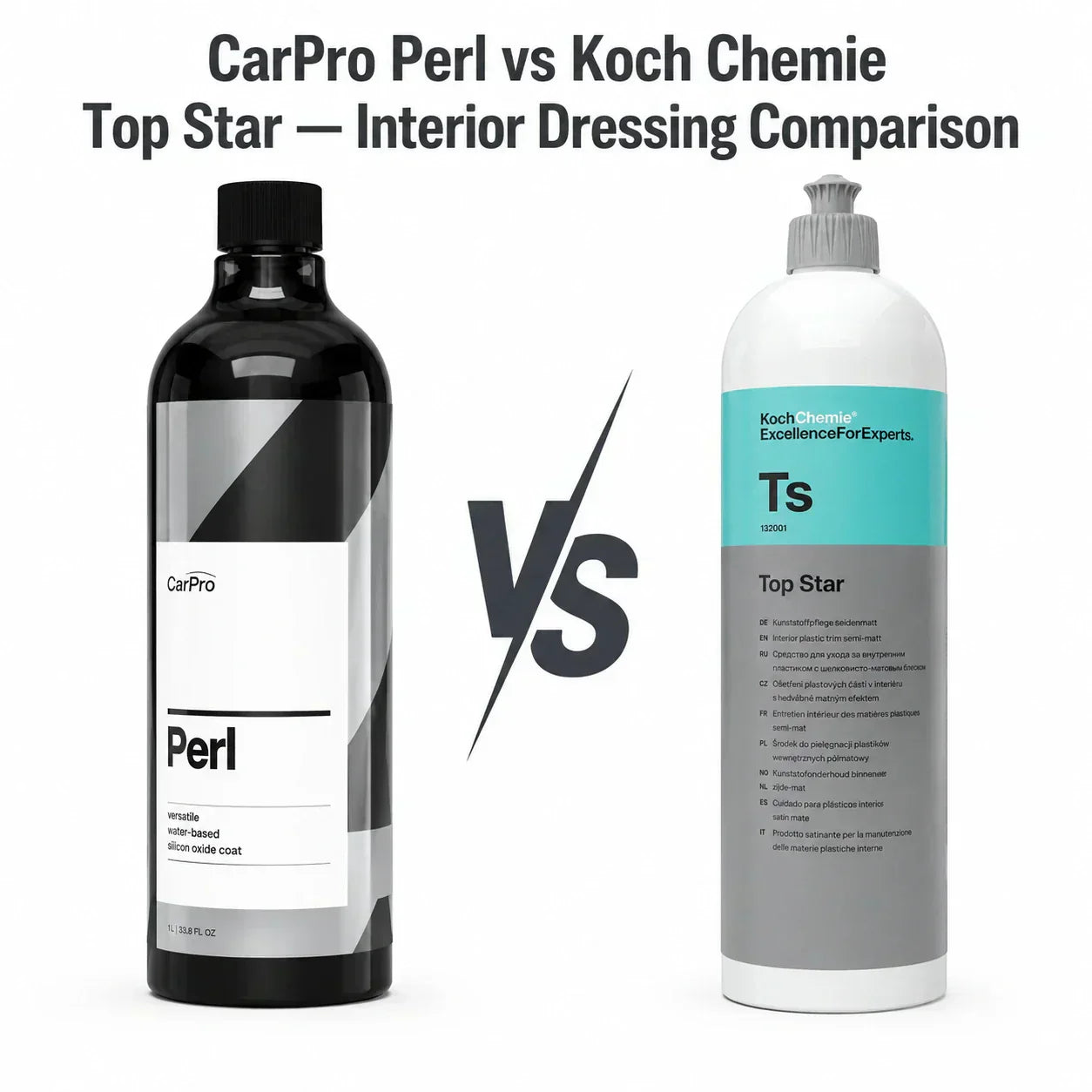 CarPro PERL vs Koch Chemie TS Top Star - Which Interior Dressing Is Better?
