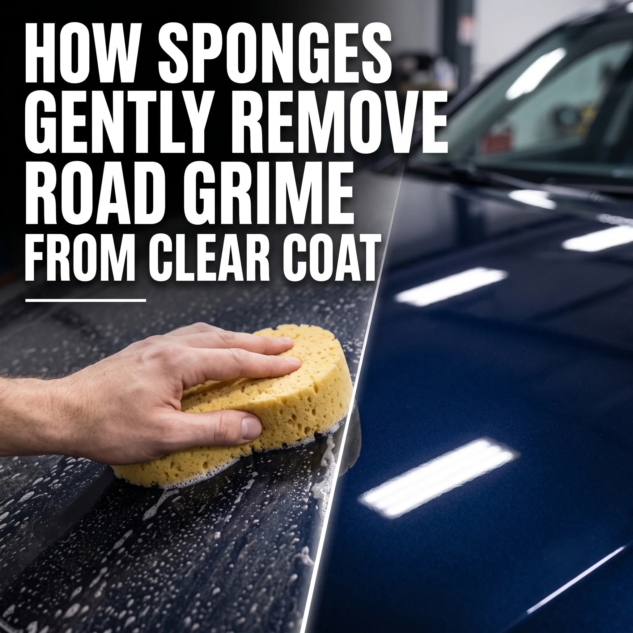 Sponges used for cleaning and detailing a car - CA Detailing