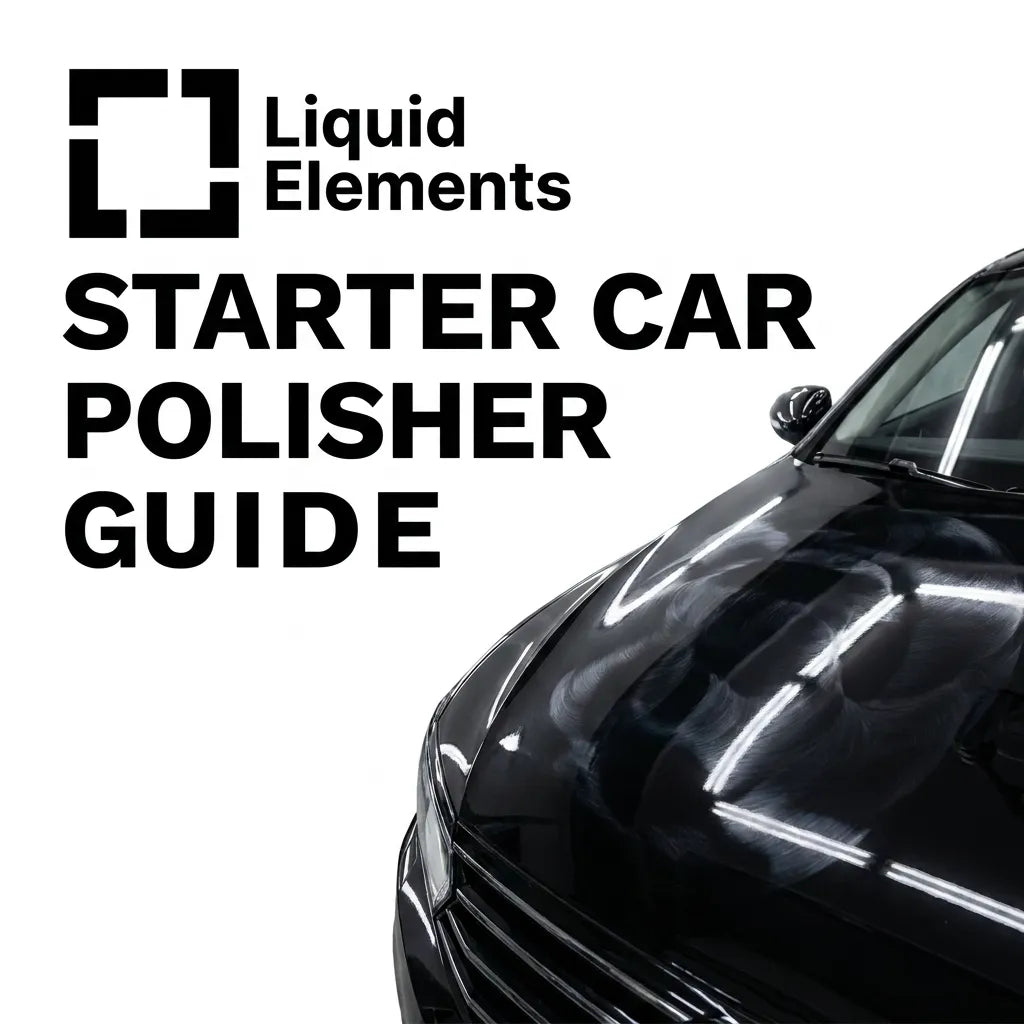 Liquid Elements dual action polisher on a car bonnet - CA Detailing