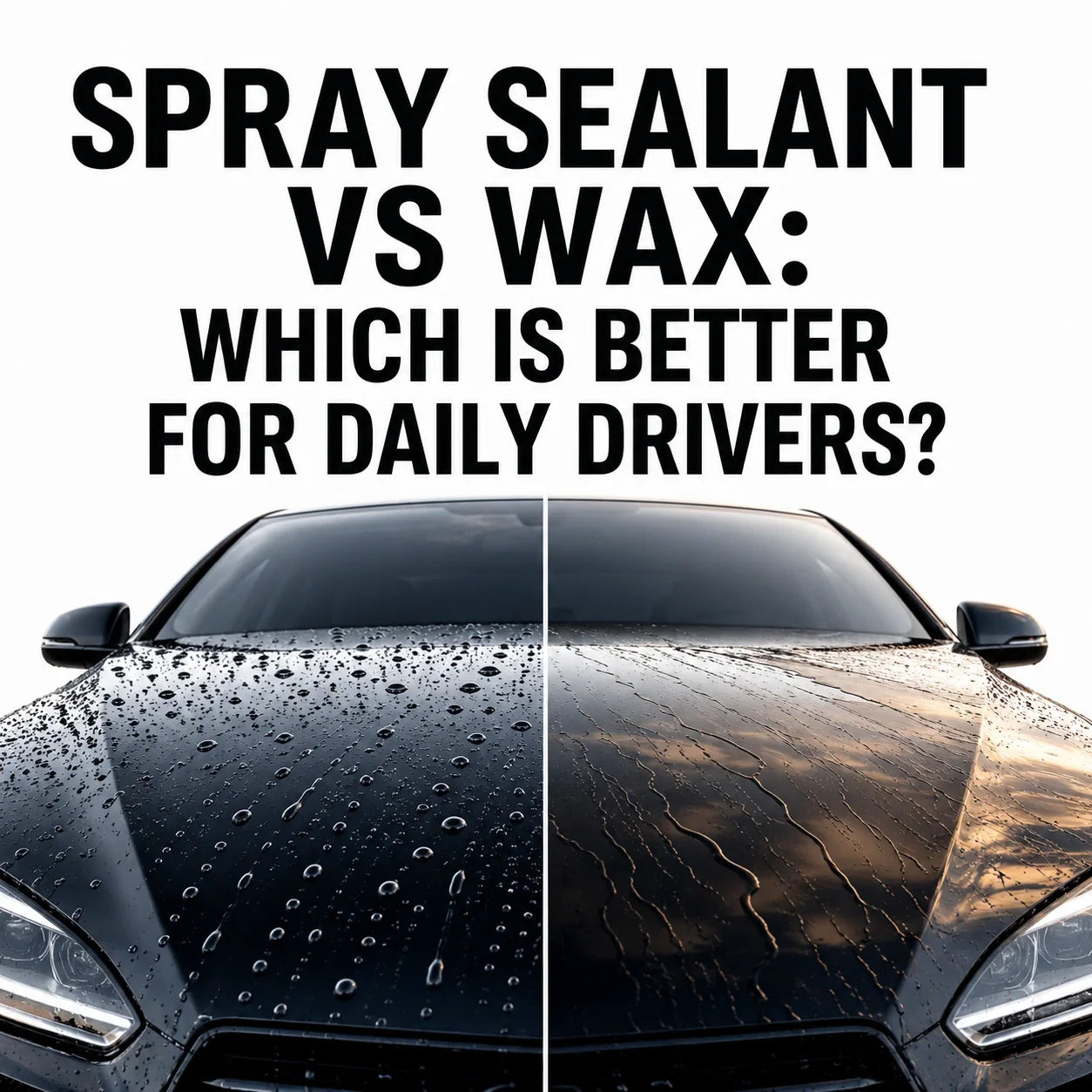 Spray sealant beading versus wax sheeting on a car bonnet, which is better for daily drivers - CA Detailing