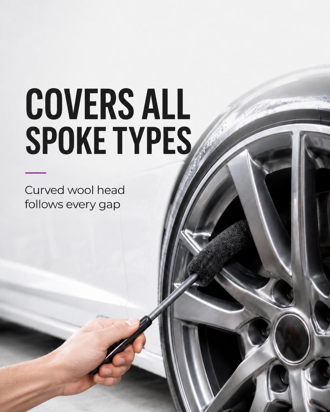 CAD Alloy Wheel Wool Brush Set (Pack of 3)