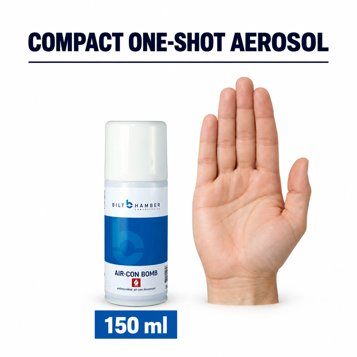 Bilt Hamber Air Con Bomb 150ml - Citrus — How large is the product?