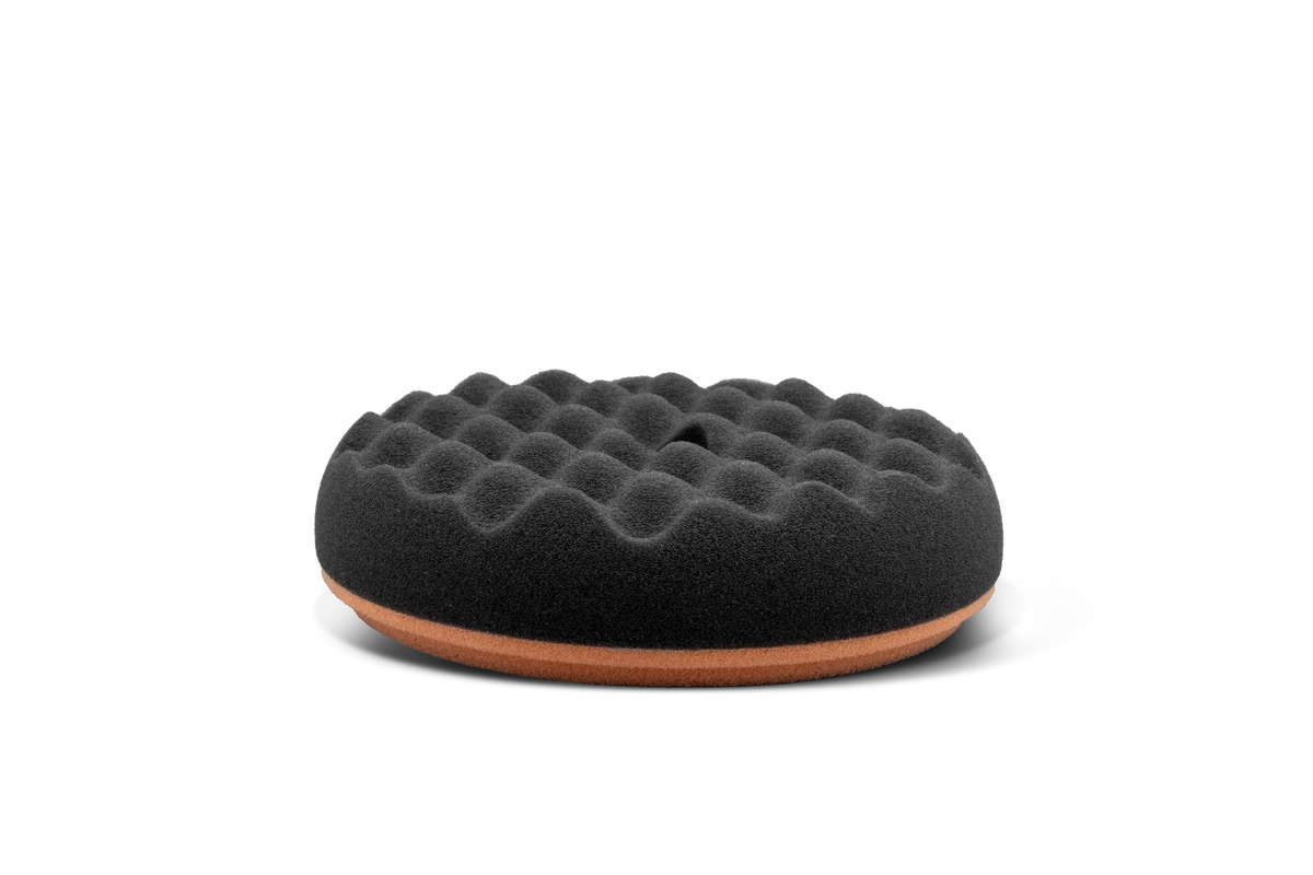 Black SOFTouch Waffle Finishing Pad 145mm front view 2