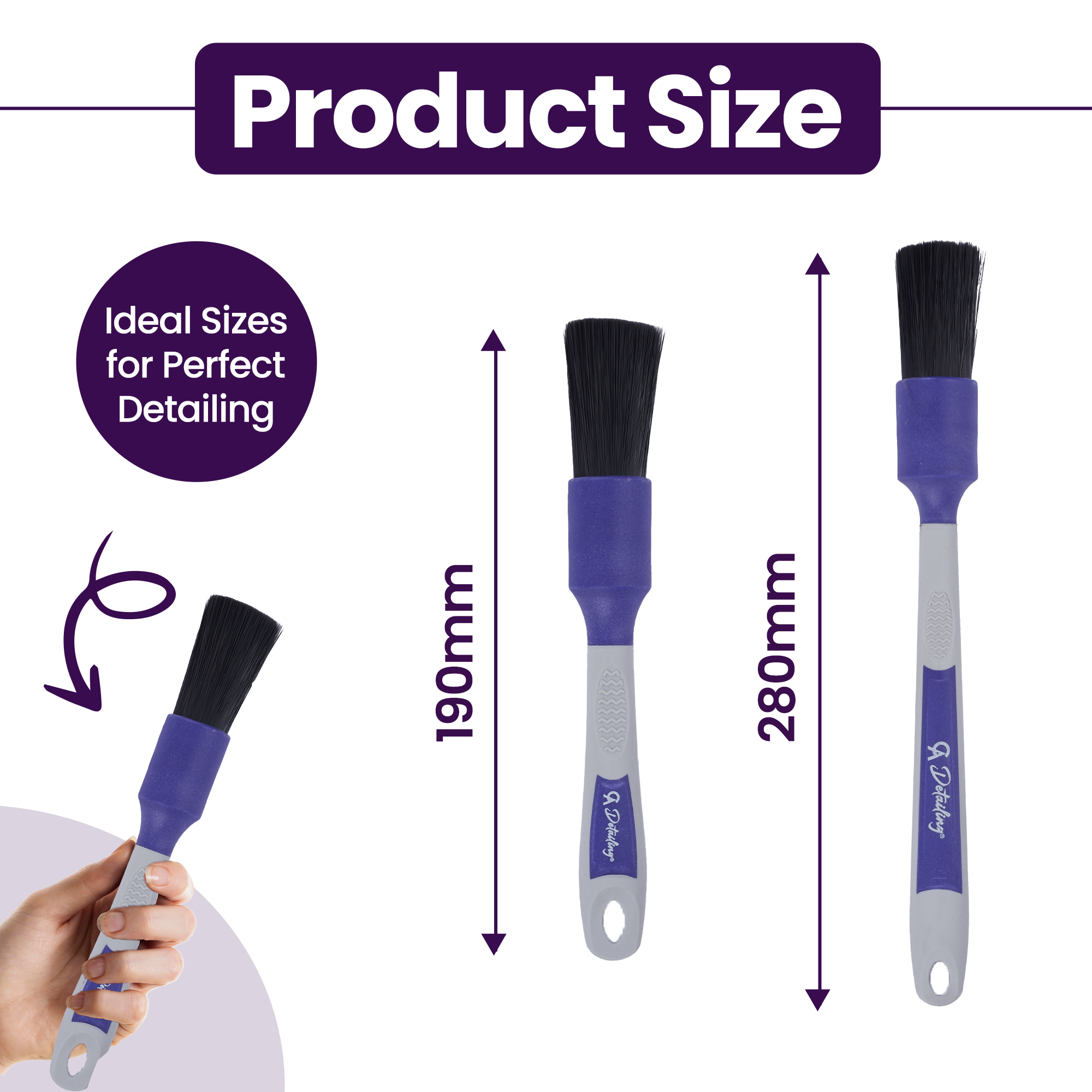 CAD Firm PP Bristle Professional Detailing Brushes