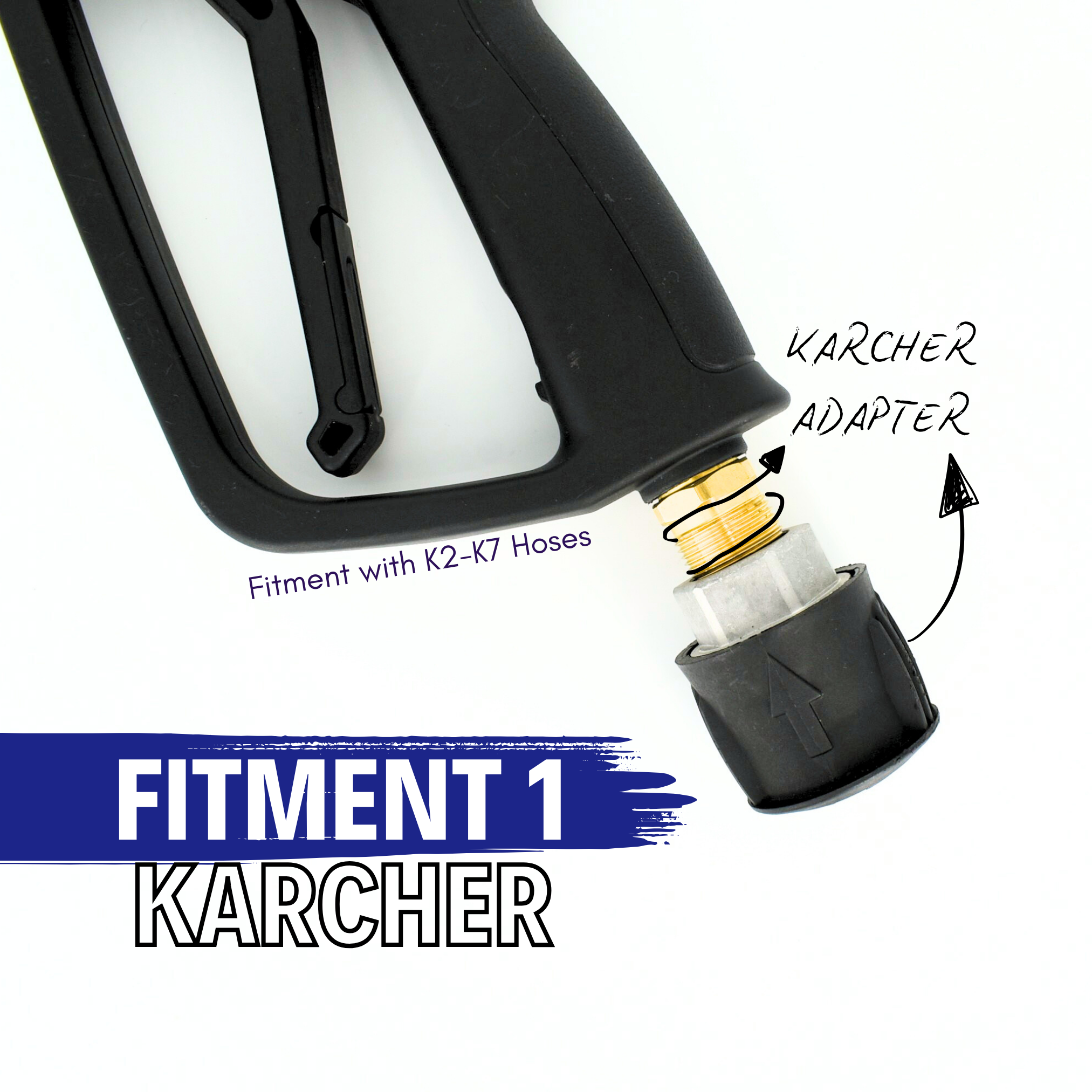 Short Stubby High Pressure Washer Gun with Karcher-MJJC Attachments