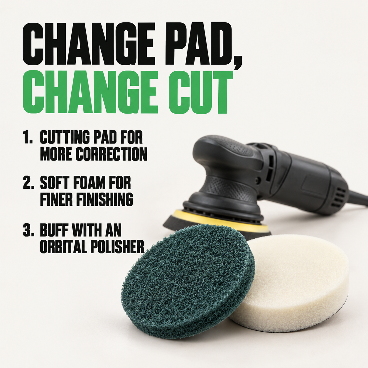 3D One Hybrid Compound and Finishing Polish — How do I control correction?