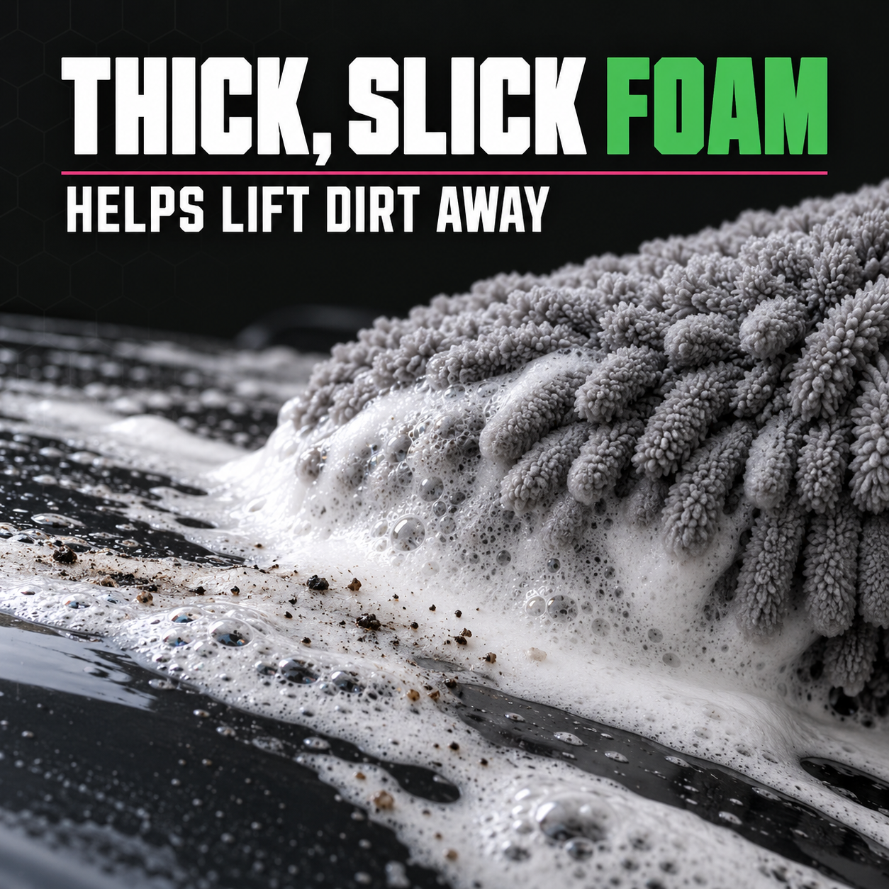 3D Pink Car Soap - pH-Balanced Car Shampoo — What does the foam do?