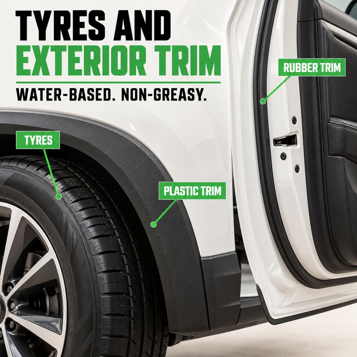 3D Tire Shine Wipe-On Tyre Dressing 473ml — Where can I use it?
