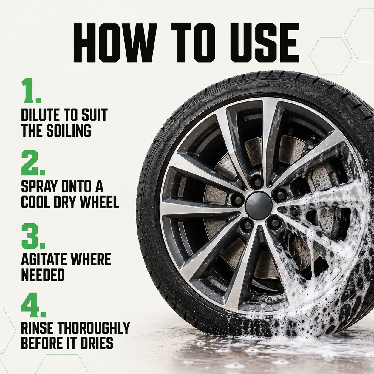 3D Wheel Kleen - All Wheel & Tyre Cleaner — How do I use it?