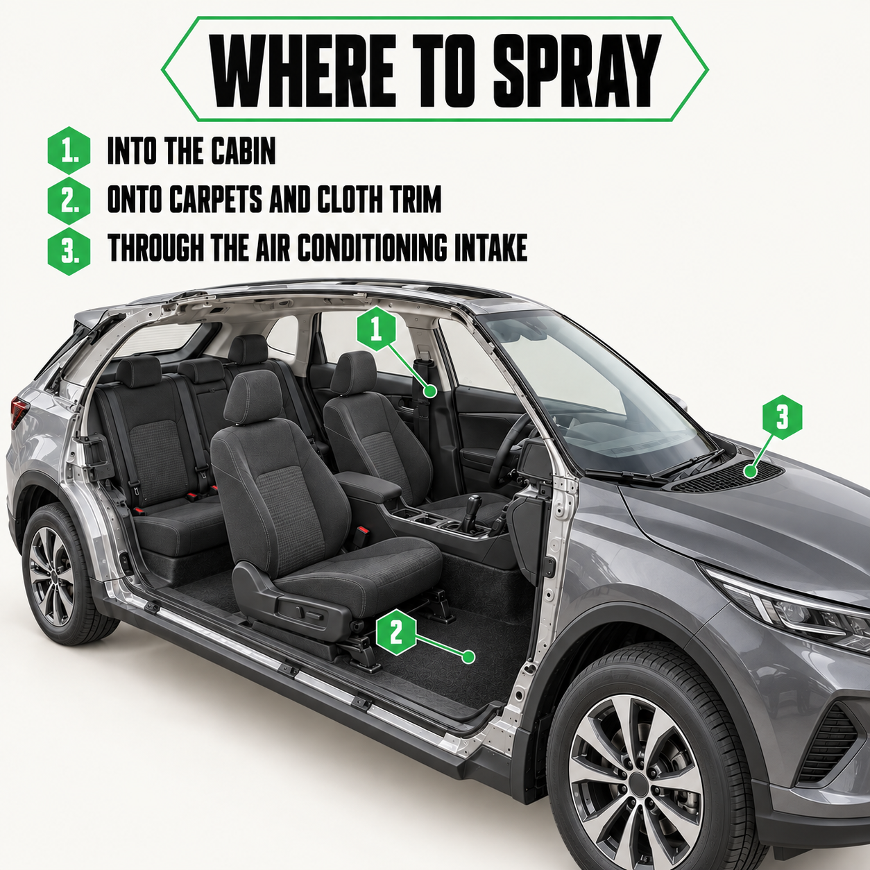 3D X-treme Ice Air Freshener — Where do I spray it?