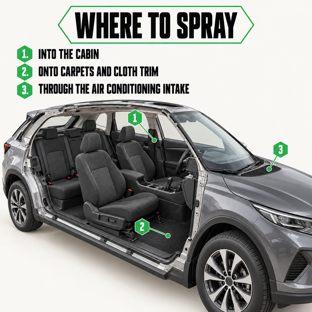 3D X-treme Ice Air Freshener — Where do I spray it?