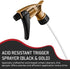 Tolco Black/Gold Acid Resistant Trigger Spray Head (320AS)