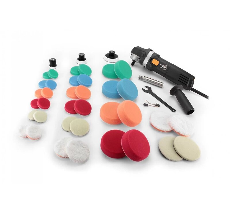 ShineMate EP803 Rotary Polisher Kit — machine with pads and accessories