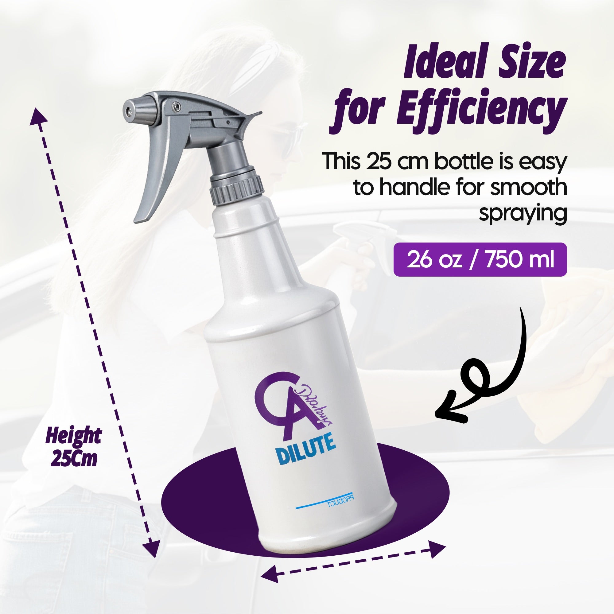CAD Chemical Resistant Spray Dilution Bottle 800ml
