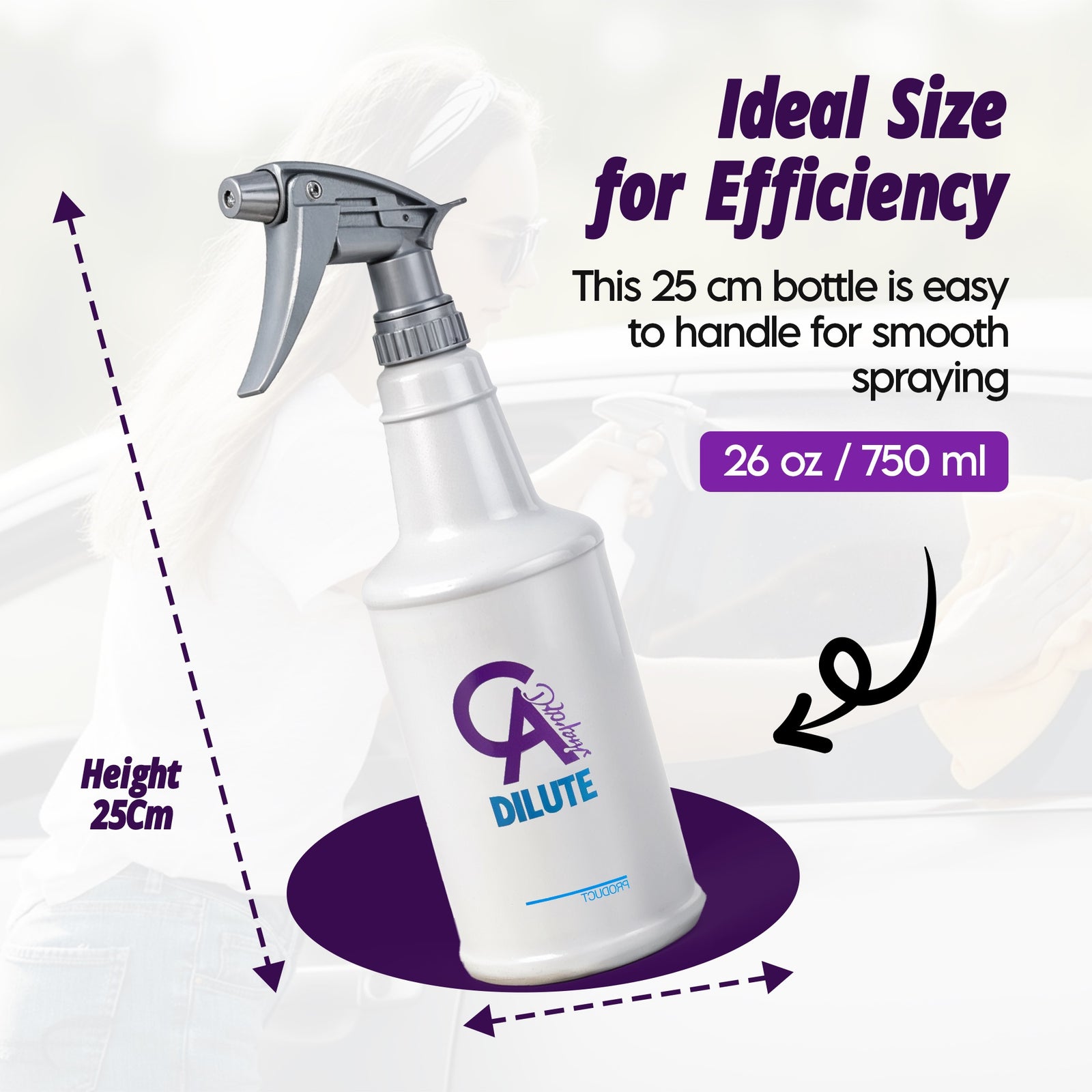 CAD Chemical Resistant Spray Dilution Bottle 800ml