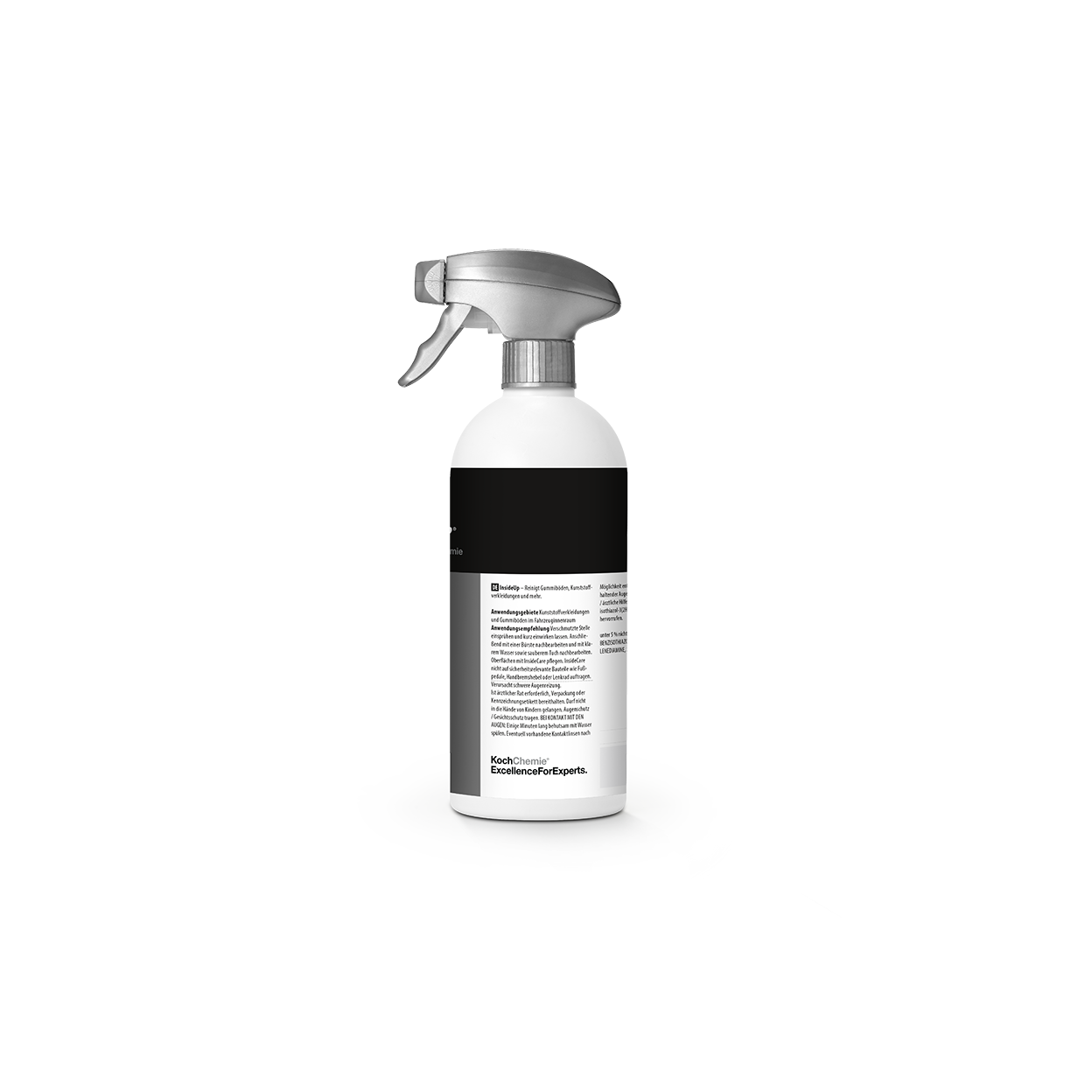 Koch-Chemie THE FINISHER InsideUp 500ml interior cleaner - back label with directions