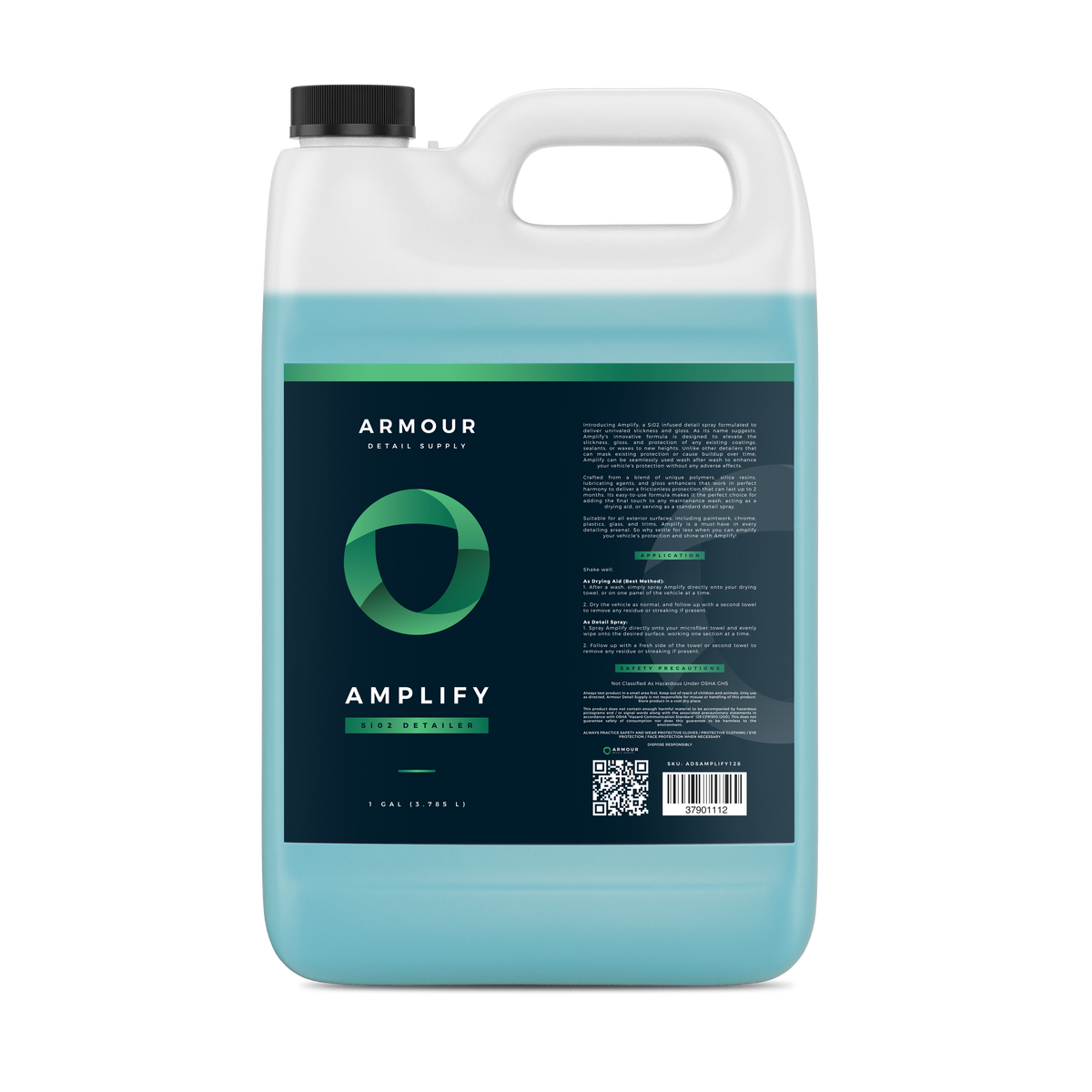 Armour Detail Supply Amplify SiO2 Detail Spray 3.79L gallon jug, front label