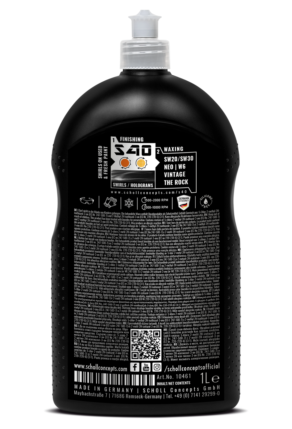 S40 Anti-Swirl Compound Black 1 Litre back