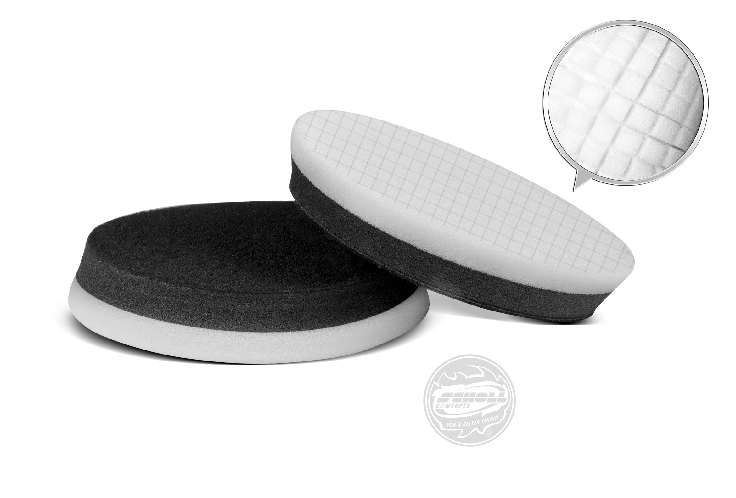 Black and White Sandwich SpiderPad Heavy Cutting Pad 145mm front