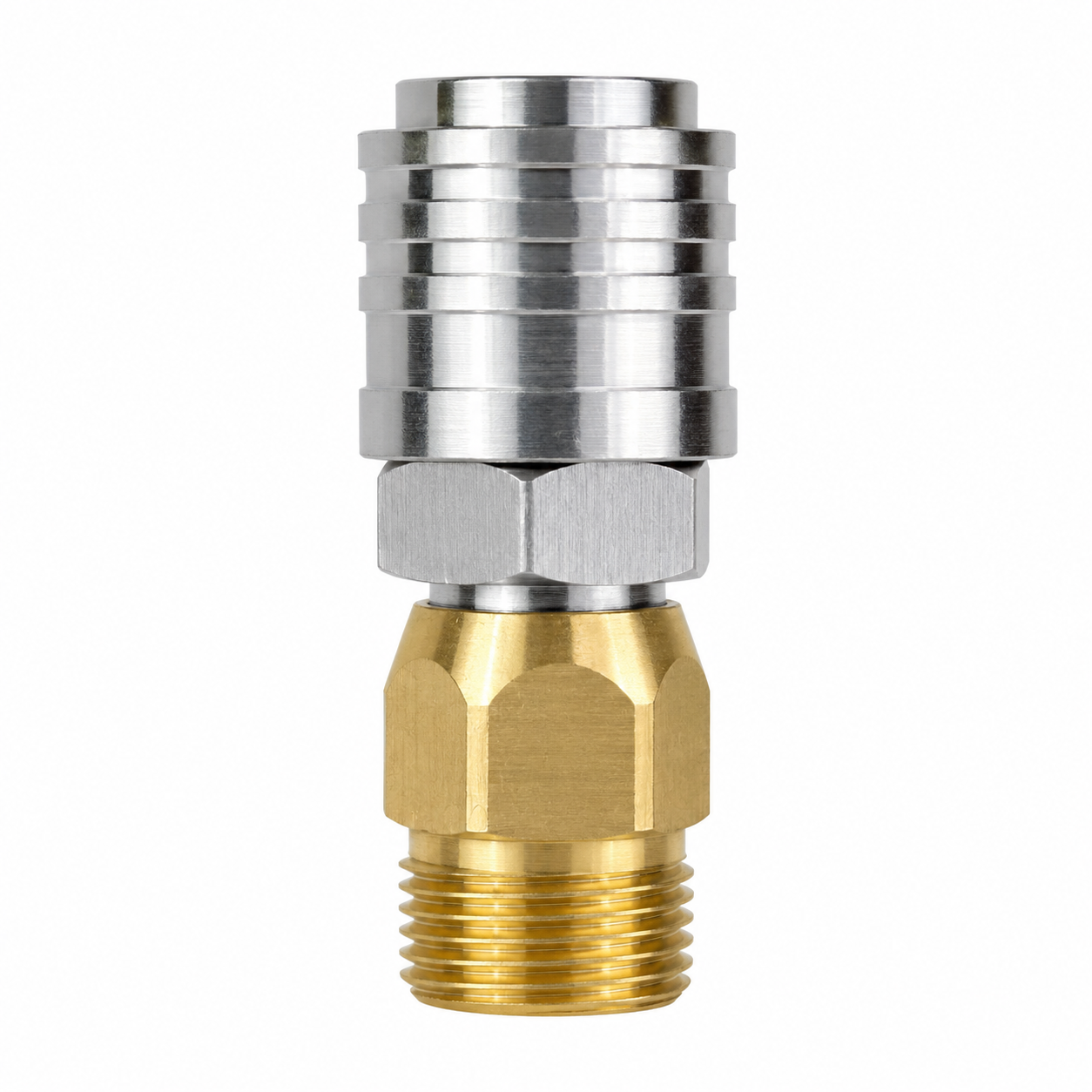 CA Detailing M22 14mm to 3/8 inch automatic quick connect adaptor, brass and stainless steel