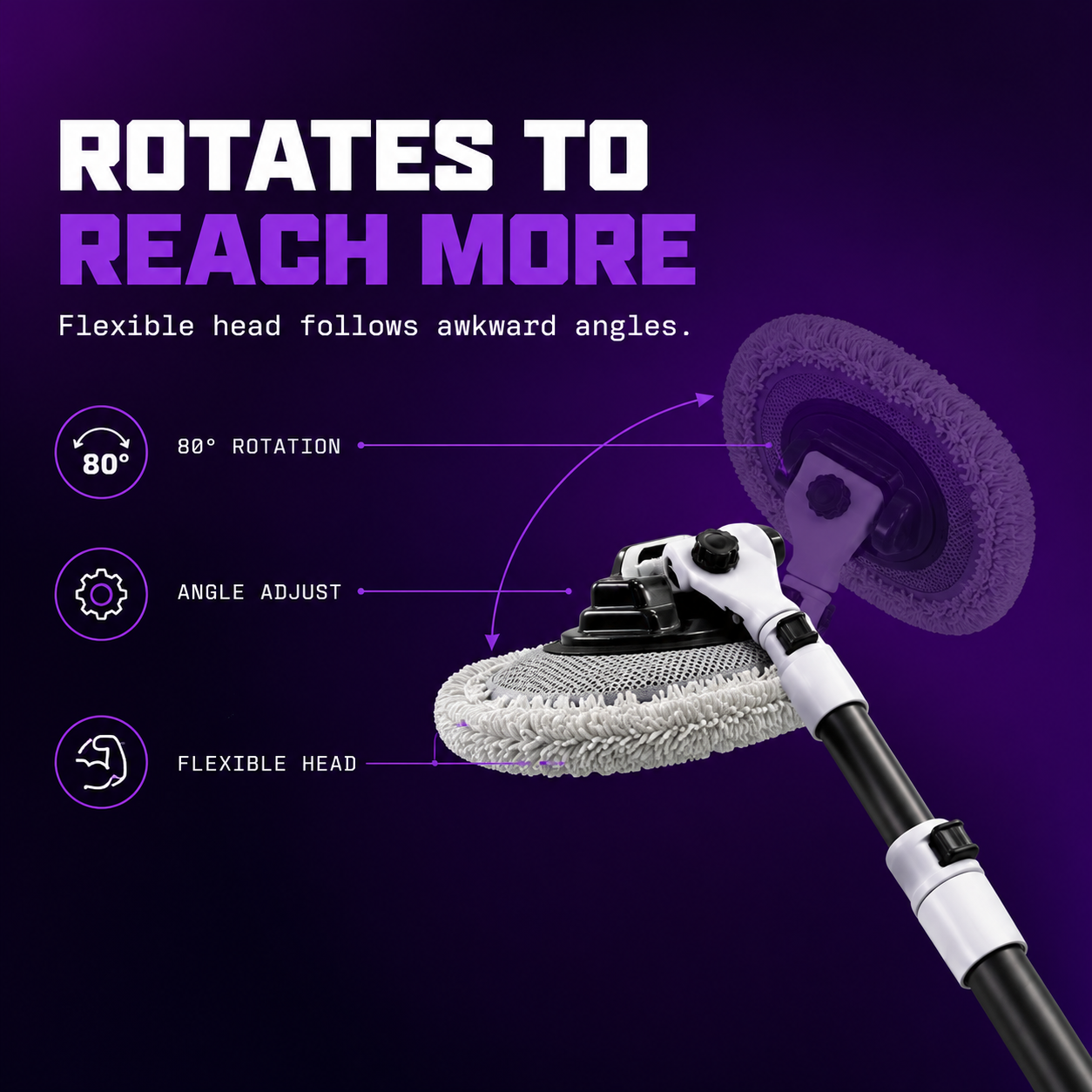CAD Telescopic Extended Wash Pole