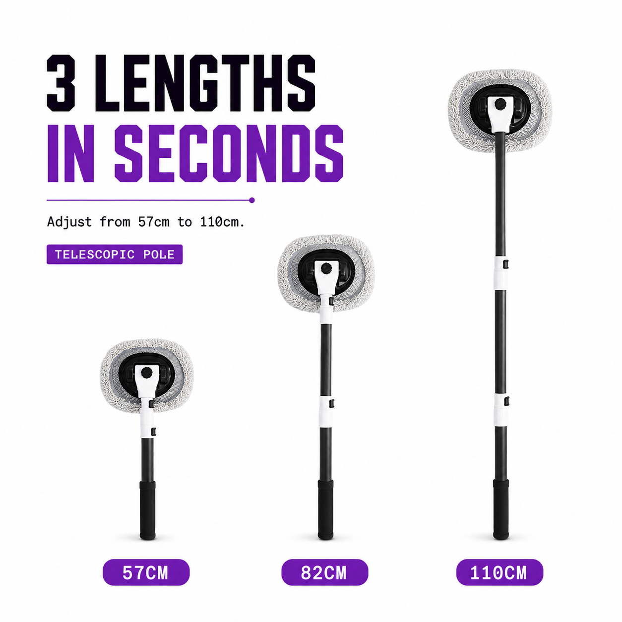 CAD Telescopic Extended Wash Pole