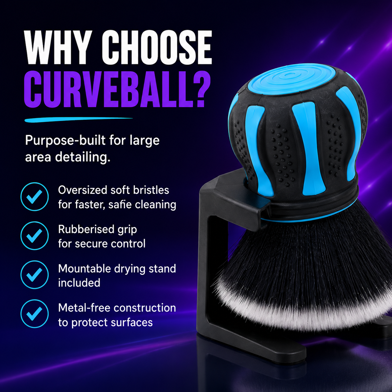 Professional Soft Curveball Large Detailing Brush