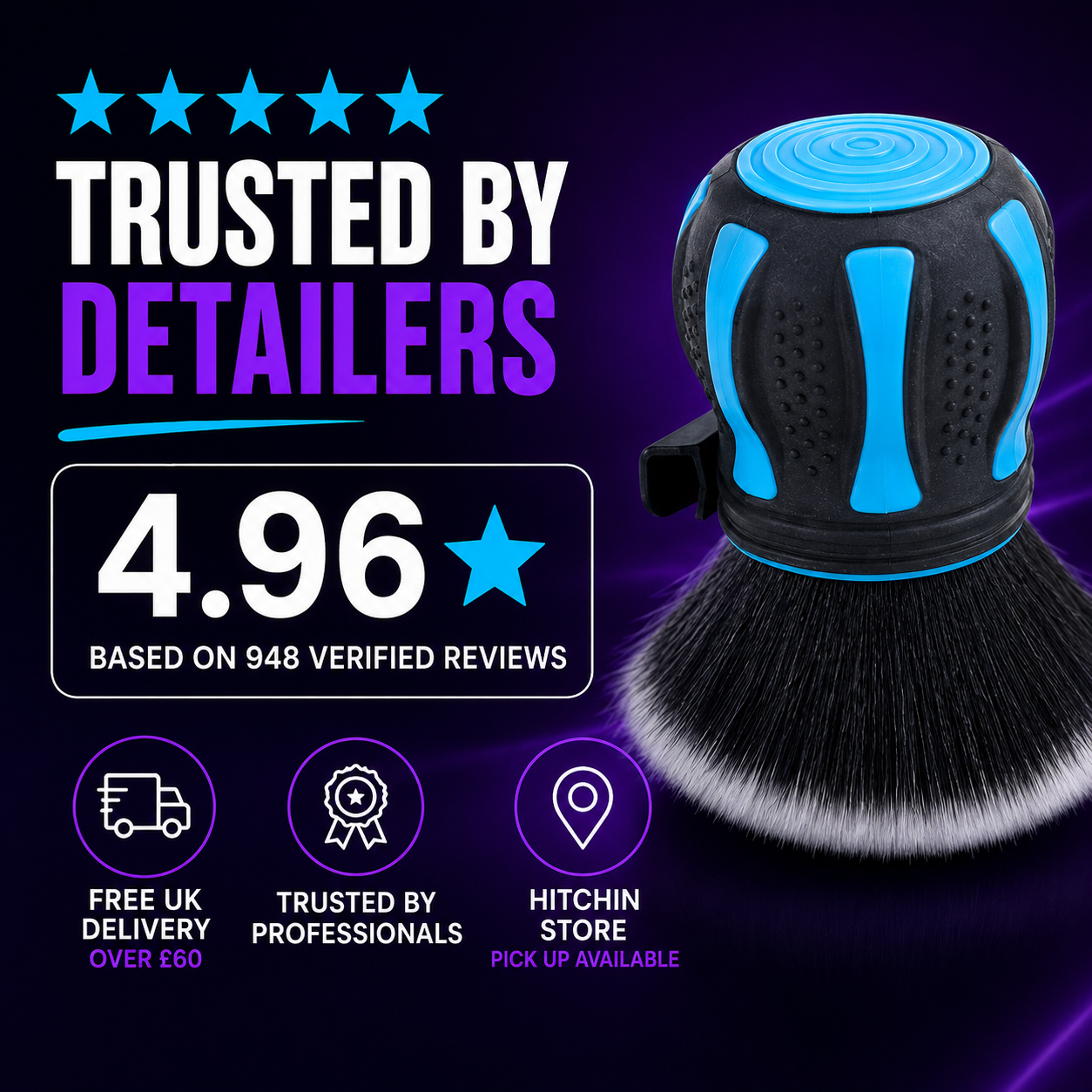Professional Soft Curveball Large Detailing Brush