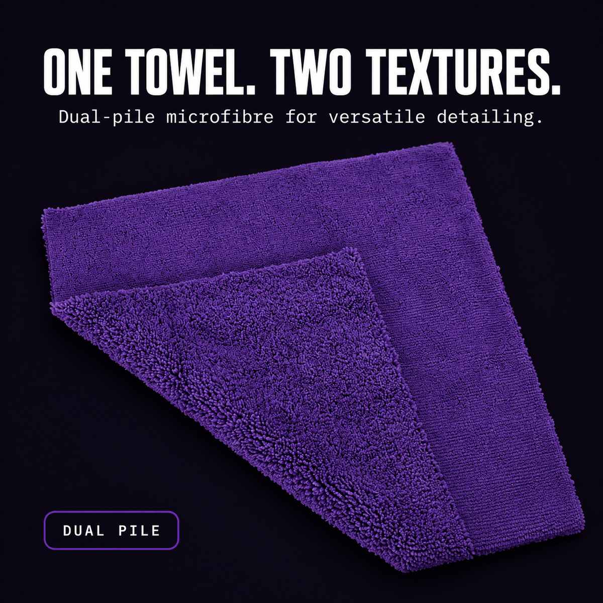 DTL LAB DL450 Plush Dual Pile Edgeless Microfibre Towels 450gsm, 40x40cm