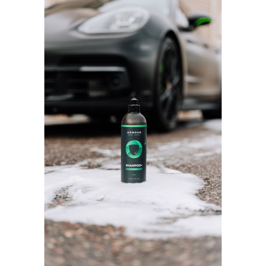 Armour Detail Supply Shampoo+ producing thick foam on a car