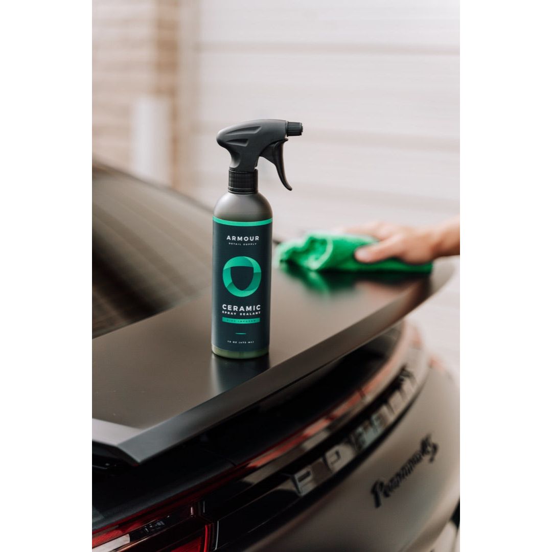 Armour Detail Supply Ceramic Spray Sealant beading water on car paint