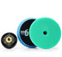DAS-6 PRO polisher — supplied green correction and blue finishing foam pads