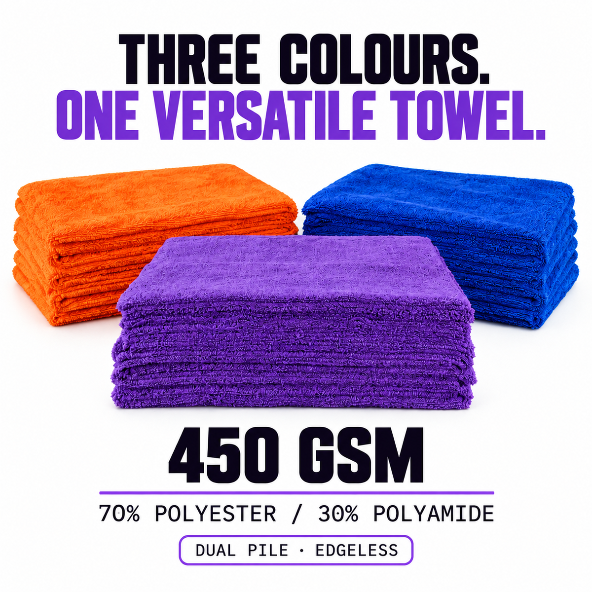 🎁 DTL LAB DL450 Plush Dual Pile Edgeless Microfibre Towels 450gsm, 40x40cm (100% off)