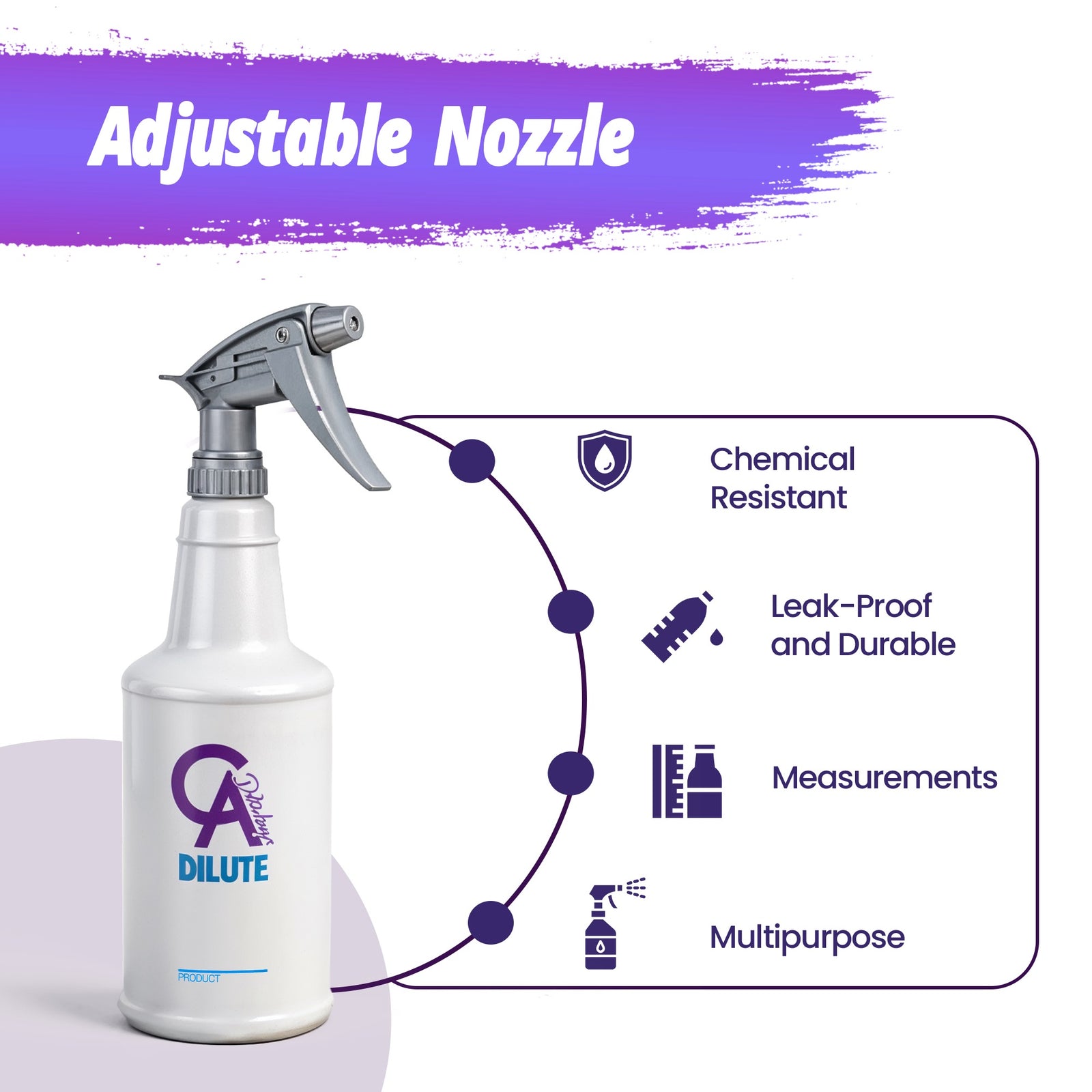 CAD Chemical Resistant Spray Dilution Bottle 800ml