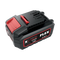 Flex AP 18.0/5.0 Ah 18V battery pack showing the capacity label, angled view