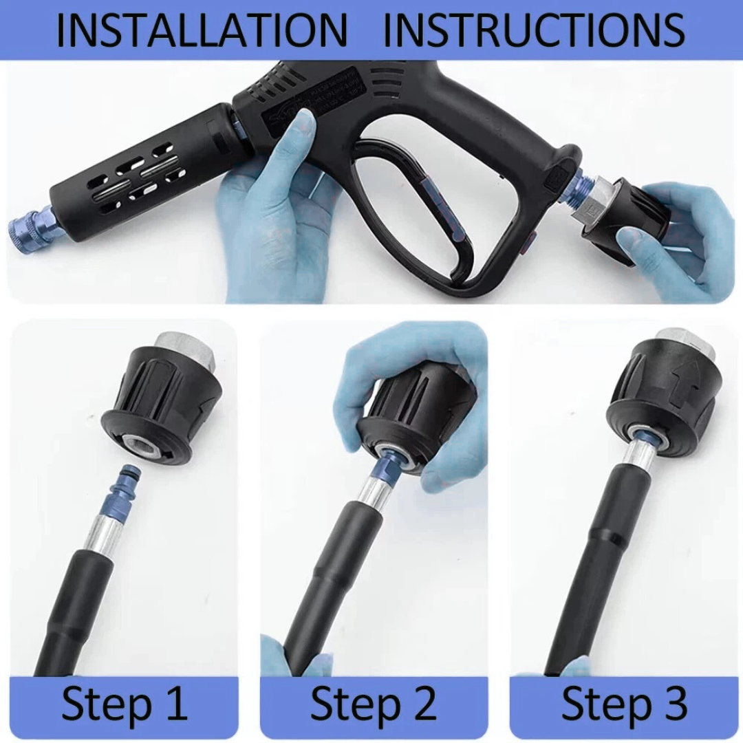 M&M Smartek Hochdruck Adapter für Schlauch Stecker/Konverter für Hochdruckreiniger kompatibel zu/wie Kärcher, Black & Decker, Nilfisk, Stihl G1/4 oder mit M22 IG (Option A für Kärcher & M22 IG M&M Smartek Hochdruck Adapter für Schlauch Stecker/Konverter für Hochdruckreiniger kompatibel zu/wie Kärcher, Black & Decker, Nilfisk, Stihl G1/4 oder mit M22 IG (Option A für Kärcher & M22 IG