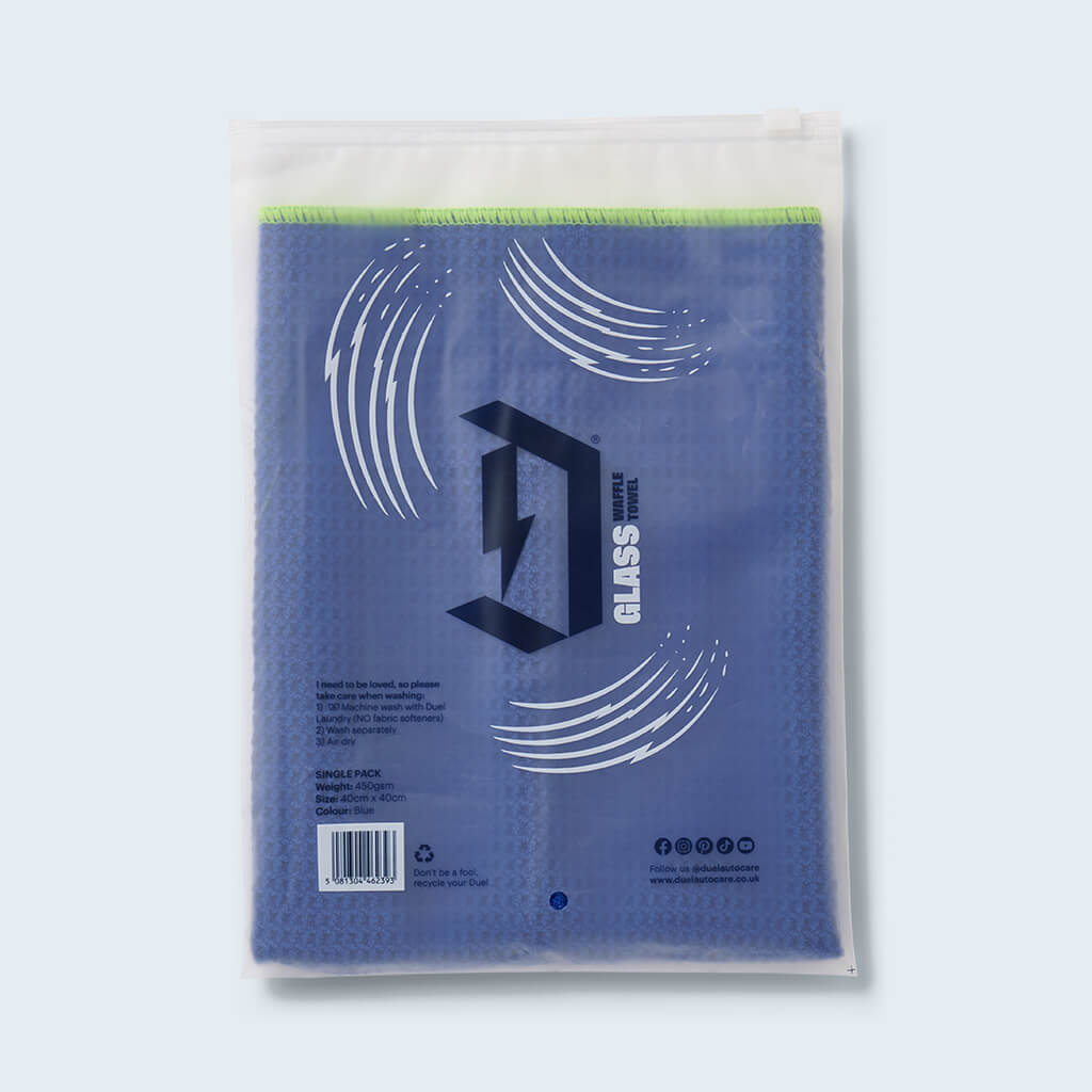 Duel Autocare Waffle Glass Cloth packaging
