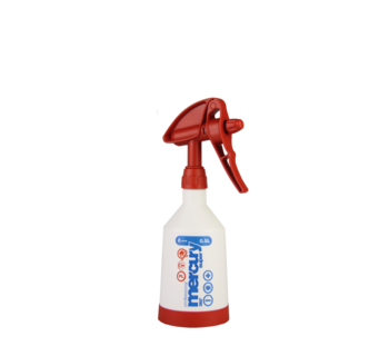 Kwazar Mercury Pro+ 360 double-action trigger spray bottle in red, front view