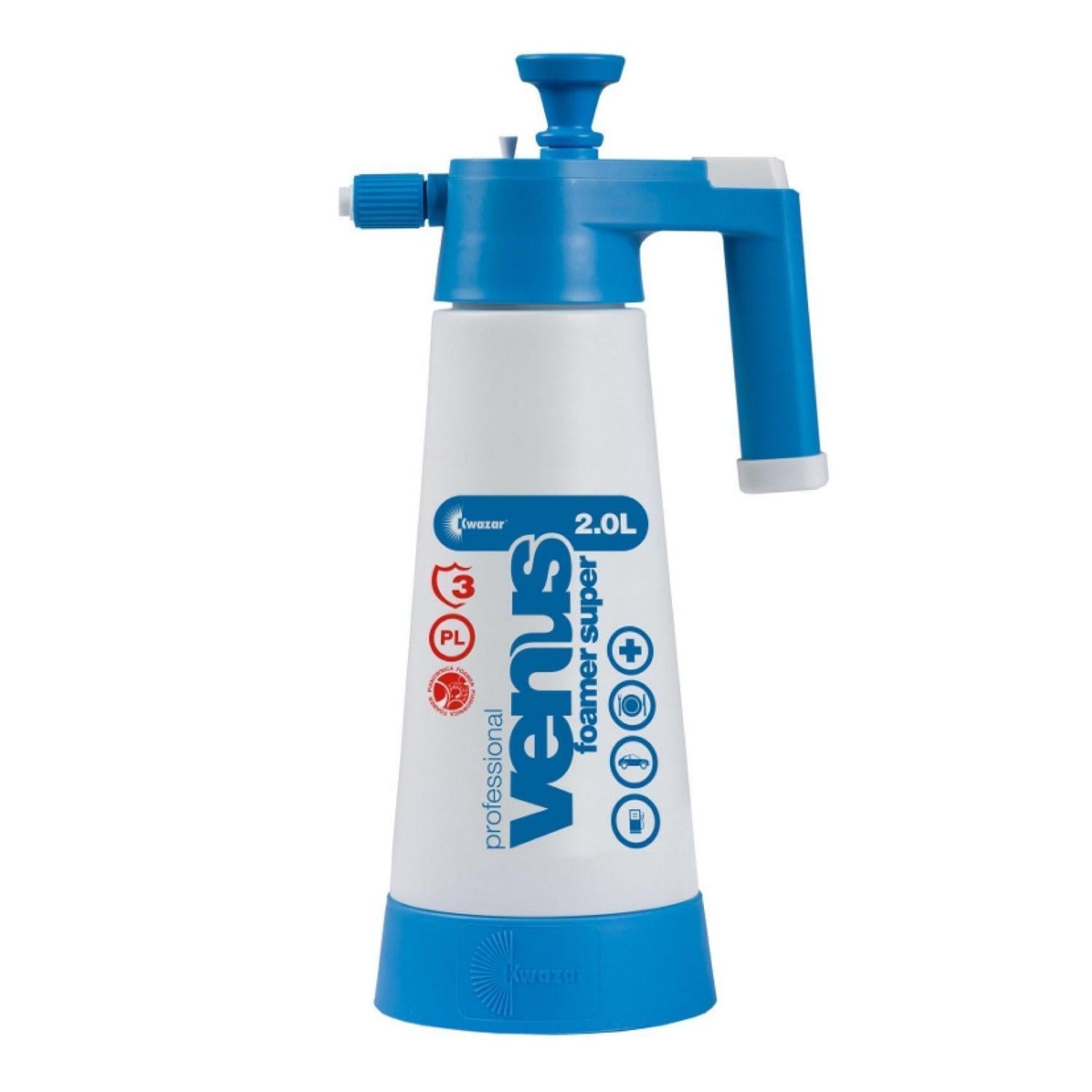 Kwazar Venus Super Pro+ Foamer 2 litre in blue, front view