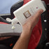 Autoglym Leather Care Balm 500ml being applied to a foam applicator