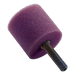 Flex PZ-V 35 purple medium foam polishing cylinder on its hex shaft, close up