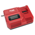 Flex CA 10.8/18.0 rapid battery charger with LCD display, front angled view