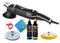 Rupes BigFoot LHR15 Mark V BAS Kit contents - polisher, DA coarse and fine compounds, wool and foam pads, microfibre towel and cord clamp