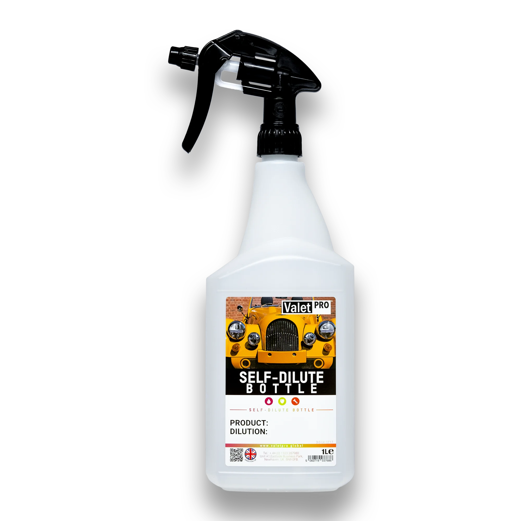 ValetPRO 1L Spray Bottle & Chemical Resistant Trigger