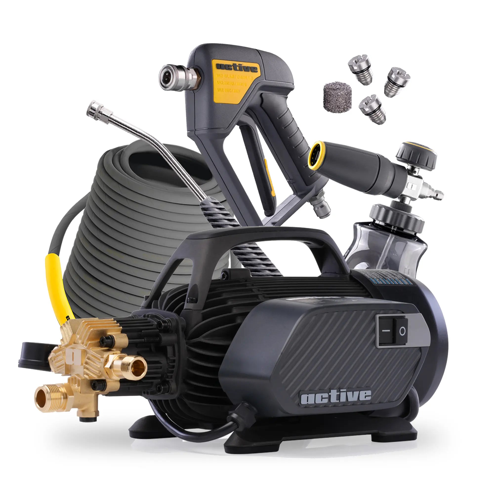 Active 2.3 Pressure Washer Premium Kit – machine with premium accessory bundle