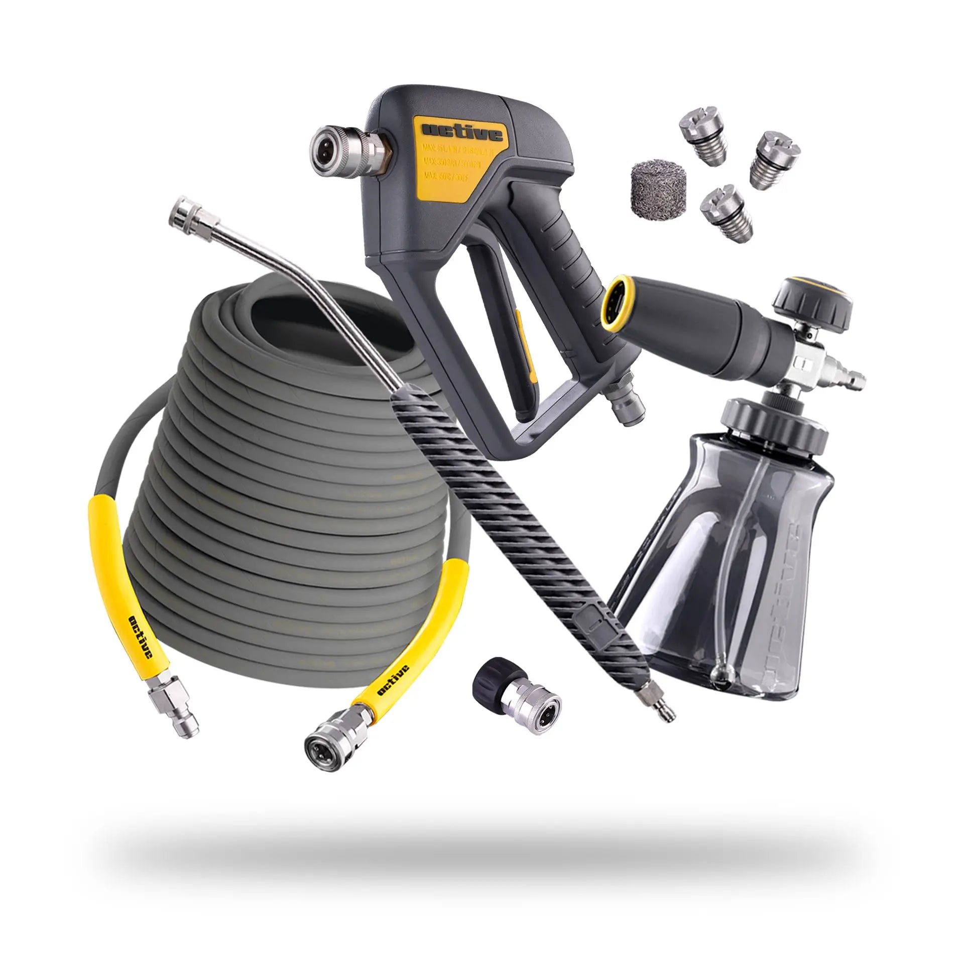 Active Premium Accessory Bundle – swivel gun, foam cannon, lance and 50ft hose